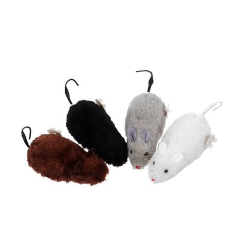 SEWOART 4 Stück Teiliges Katzenspielzeug Aufziehmäuse aus Plüsch und Kunststoff Interaktives Wind Up zur Beschäftigung Bewegung von Katzen Batteriefrei und Langlebig Zufällige Farbe SEWOART 4 Stück Teiliges Katzenspielzeug Aufziehmäuse aus Plüsch und Kunststoff Interaktives Wind Up zur Beschäftigung Bewegung von Katzen Batteriefrei und Langlebig Zufällige Farbe von SEWOART