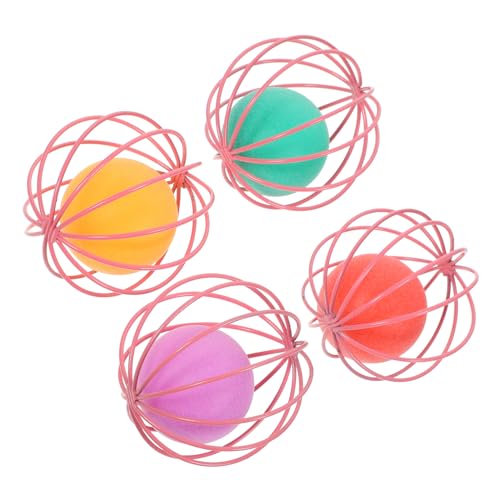 SEWOART Katzenspielzeugbälle Aus Plastik Für Indoor-Katzen Interaktives Katzenspielzeug Mit Kleinem Ball Im Inneren Katzenspielzeugball Spielzeug Für Kätzchen von SEWOART