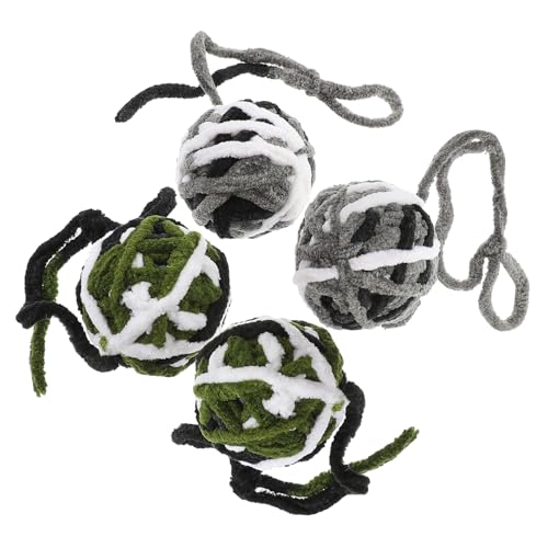 SEWOART 4 Stück Wollknäuel Kratzer interaktives katzenspielzeug Interactive cat Toy Katzen zubehör kratzmatte für Katzen cat Toys Bälle für Katzenboden wiederverwendbar am Scratcher Garn SEWOART 4 Stück Wollknäuel Kratzer interaktives katzenspielzeug Interactive cat Toy Katzen zubehör kratzmatte für Katzen cat Toys Bälle für Katzenboden wiederverwendbar am Scratcher Garn von SEWOART