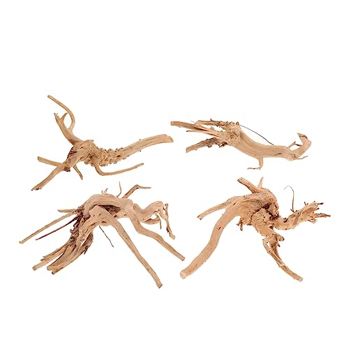 SEWOART 4Stücke Dekoratives Holz Für Aquarien Aquarium Holzdekoration Holzornamente Holzverzierungen Für Natürliche Aquariengestaltung Holzhandwerke von SEWOART
