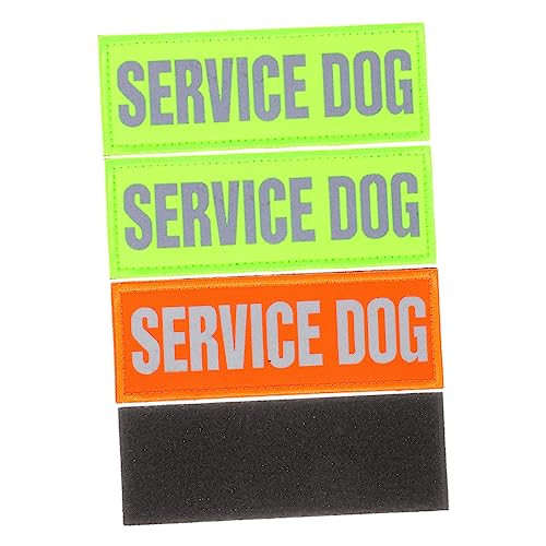 SEWOART 4Stücke Reflektierende Service Patches Kleberhundetikett Für Haustierzubehör Diensthund Aufkleber Für Hundegeschirre von SEWOART