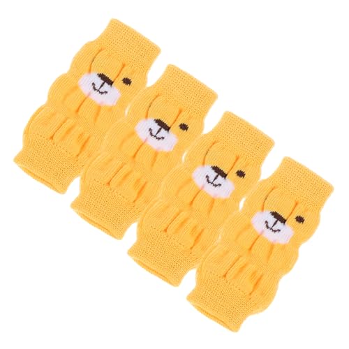 SEWOART 4Stücke Rutsch Hundesocken für Kleine Hunde Winterfeste Pfotenschutz Socken rutschfeste Kratzer Hundegamaschen für Drinnen und Draußen mit Stylischem Design von SEWOART