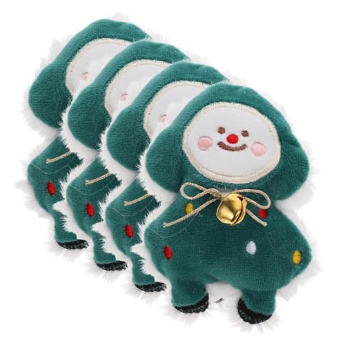SEWOART 4Stücke Weihnachts Katzenspielzeug Mit Katzenminze Bissfestes Interaktives Plüschspielzeug Für Katzen Cartoon Design Für Bewegung Und Spielspaß von SEWOART