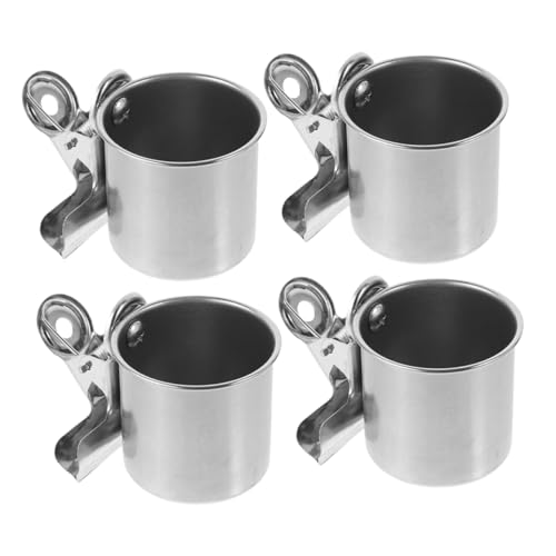 SEWOART 4 Stück Edelstahl Vogelnäpfe Für Käfige Futter Und Wassernapf Mit Klemme Für Kleine Vögel Papageien Und Sittiche SEWOART 4 Stück Edelstahl Vogelnäpfe Für Käfige Futter Und Wassernapf Mit Klemme Für Kleine Vögel Papageien Und Sittiche von SEWOART
