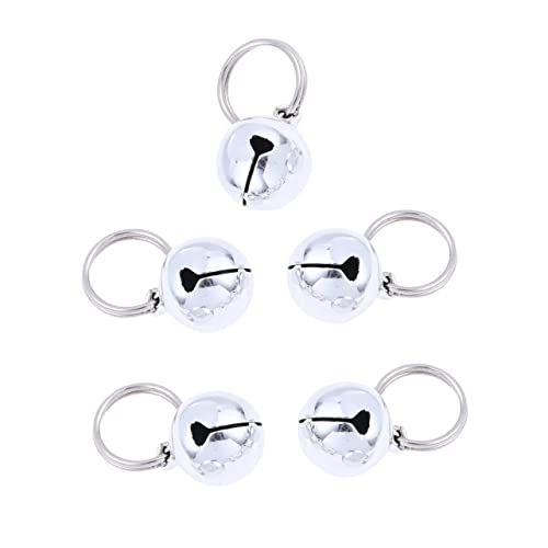 SEWOART 5 Stück Glocken Aus Platingold Weihnachten Katzenglocken Für Halsband Laut Hundeglocken Splitter Glocken Für Katzenhalsbänder Haustiere Schlüssel Zubehör Stichworte Ornament Silver SEWOART 5 Stück Glocken Aus Platingold Weihnachten Katzenglocken Für Halsband Laut Hundeglocken Splitter Glocken Für Katzenhalsbänder Haustiere Schlüssel Zubehör Stichworte Ornament Silver von SEWOART