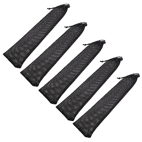 SEWOART 5 Stück Taschen Für Die Vogelaufzucht Futterbeutel Für Vögel Abdeckung Netzbeutel Für Vogelhäuschen Hängender Vogel Vogelfutternetzbeutel Futterspender Nylon Black von SEWOART