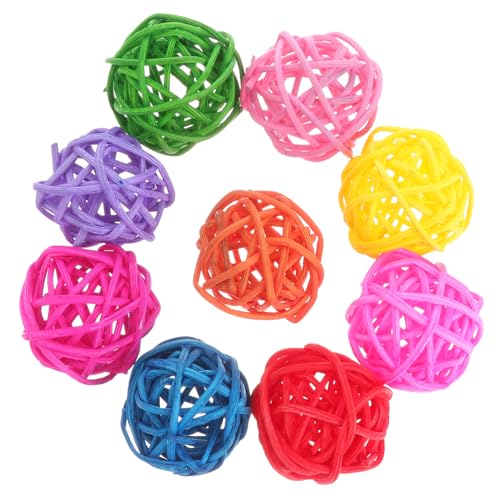 SEWOART Papagei Kauen Spielzeug 50stücke Bunte Rattan Ball Vogel Kauspielzeug DIY Dekorative 3cm Ball Hause SEWOART Papagei Kauen Spielzeug 50stücke Bunte Rattan Ball Vogel Kauspielzeug DIY Dekorative 3cm Ball Hause von SEWOART