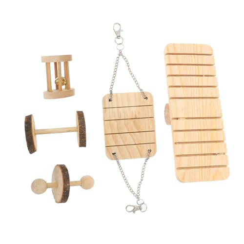 SEWOART Spielzeug Für Hamster Meerschweinchen Und Kleintiere Holz-kauspielzeug 5er Satz Geeignet Für Chinchillas Vögel Und Andere Haustiere von SEWOART