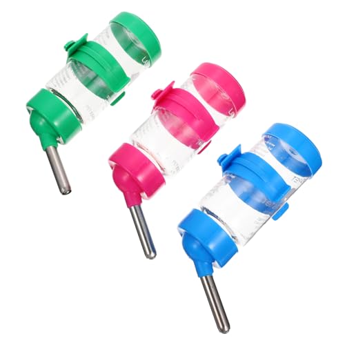 SEWOART 2 Sets Hamster-trinkflaschen Tragbare Haustier-tränke Für Chinchillas Automatische Fütterungswasserflaschen Sicher Für Haustiere 3 Stück X 2 von SEWOART