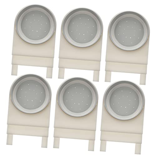 SEWOART 6 Stück Bienentränke Bienen tränke Bienenwassertränke Bienenwasserquelle Bienenwasserbecken Honigspender Bienenstock-Futter Bienenstock Wasserspender Imkerei Werkzeug Plastik Weiß von SEWOART