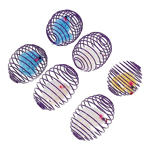 SEWOART 6 Stück Katzenspielzeug Interaktive Mause im Käfig Kaumaterial für Gesunde Zähne Zufällige Katzen und Kätzchen Zufällige Farbe SEWOART 6 Stück Katzenspielzeug Interaktive Mause im Käfig Kaumaterial für Gesunde Zähne Zufällige Katzen und Kätzchen Zufällige Farbe von SEWOART