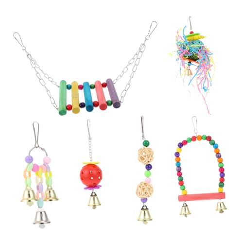 SEWOART 6 Stück chew Toy holzspielsachen Vogelzubehör Parrot Toys vogelschaukel Vogelfutterhaus für Käfig Papageienkäfig Heimtierbedarf für Vögel Parrot Entertainment Toy hölzern SEWOART 6 Stück chew Toy holzspielsachen Vogelzubehör Parrot Toys vogelschaukel Vogelfutterhaus für Käfig Papageienkäfig Heimtierbedarf für Vögel Parrot Entertainment Toy hölzern von SEWOART