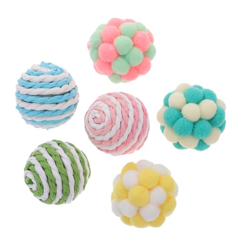 SEWOART 6 Stücke Katze Spielzeug Plüsch Ball Bunte Weiche Katze Fuzzy Bälle Interaktive Teaser Bälle SEWOART 6 Stücke Katze Spielzeug Plüsch Ball Bunte Weiche Katze Fuzzy Bälle Interaktive Teaser Bälle von SEWOART