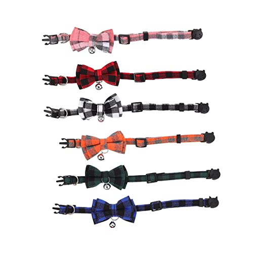 SEWOART 6stücke Katzenhalsband Mit Glocke Verstellbar Pet Halsband Aus Polyester Für Katze SEWOART 6stücke Katzenhalsband Mit Glocke Verstellbar Pet Halsband Aus Polyester Für Katze von SEWOART