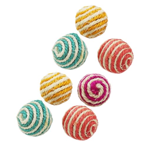 SEWOART 7 Stück Katzenspielzeugball Kratzspielzeug Für Katzen Katzenkratzer Katzenspiele Katze Kauen Kratzen Zubehör Für Katzenspielzeug Ballspielzeug Für Katzen Pet-Ball- Sisal SEWOART 7 Stück Katzenspielzeugball Kratzspielzeug Für Katzen Katzenkratzer Katzenspiele Katze Kauen Kratzen Zubehör Für Katzenspielzeug Ballspielzeug Für Katzen Pet-Ball- Sisal von SEWOART