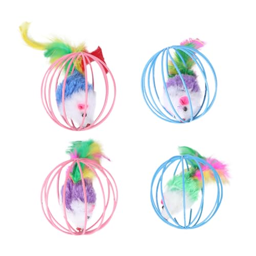 SEWOART 2sets Haustier Katze Teaser Spielzeug Plüsch Ratte Spielzeug Mäuse Für Kätzchen Spaß 4 Stücke * 2 Zufällig SEWOART 2sets Haustier Katze Teaser Spielzeug Plüsch Ratte Spielzeug Mäuse Für Kätzchen Spaß 4 Stücke * 2 Zufällig von SEWOART