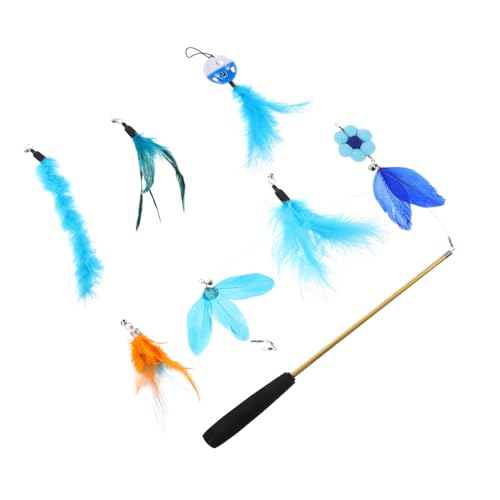 SEWOART 8 Stück Teiliges Katzenspielzeug Set Interaktive Katzenangel mit Federn und Glöckchen Fördert die Beweglichkeit und Ihrer Katze für Kätzchen und Katzenliebhaber Zufällige Farbe SEWOART 8 Stück Teiliges Katzenspielzeug Set Interaktive Katzenangel mit Federn und Glöckchen Fördert die Beweglichkeit und Ihrer Katze für Kätzchen und Katzenliebhaber Zufällige Farbe von SEWOART