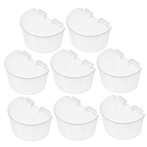SEWOART 8stücke Vogelkäfig Futter Und Wassernäpfe Für Tauben Und Hühner Transparente Hängende Futterspender Langlebig Und Multifunktional Für Kleine Vögel von SEWOART