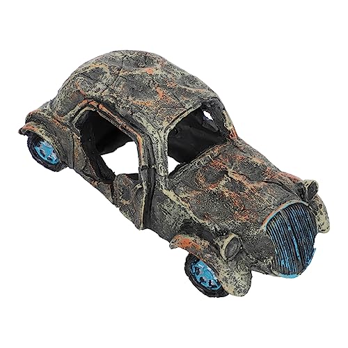 SEWOART Aquarium Fischtank Dekoration Resin Auto Wrack Ornament Für Garnelenverstecke Design Für Aquarienlandschaften Und Versteckmöglichkeiten von SEWOART