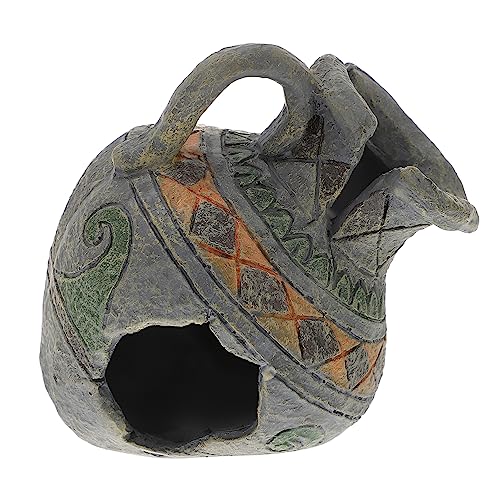 SEWOART Aquarium Ornament aus Resin Lifelike Simulation Vase für Fische und Garnelen Hiding Cave für Natürliche im Aquarium SEWOART Aquarium Ornament aus Resin Lifelike Simulation Vase für Fische und Garnelen Hiding Cave für Natürliche im Aquarium von SEWOART