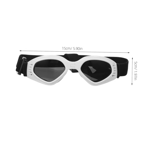 SEWOART Faltbare Hundesonnenbrille mit Verstellbarem Band Uv Schutz und Wasserdichten Gläsern Kleine bis Mittelgroße Hunde Effektive Uv Abwehr Haustier Sonnenbrille für Outdoor und Strand von SEWOART