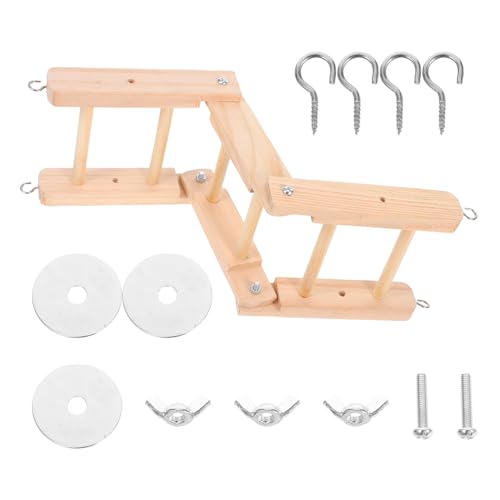 SEWOART Faltbare Papageienleiter aus Massivem Holz Kletterspielzeug für Vögel für Krallen und Schnabelpflege Fördert Bewegung und Spiel Käfigen für Papageien und Kleine Haustiere SEWOART Faltbare Papageienleiter aus Massivem Holz Kletterspielzeug für Vögel für Krallen und Schnabelpflege Fördert Bewegung und Spiel Käfigen für Papageien und Kleine Haustiere von SEWOART
