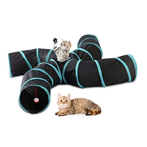 SEWOART Faltbarer Katzentunnel Interaktives für Katzen und Kätzchen Kreatives für Drinnen Faltbar und Platzsparend Perfektes Spielvergnügen für Ihre von SEWOART