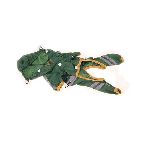 SEWOART PVC Regenmantel Für Kleine Hunde wasserdichte Atmungsaktive Jacke Mit Elastischen Beinen Und Offenem Design Für Hunde Und Welpen Dunkelgrün Xs von SEWOART