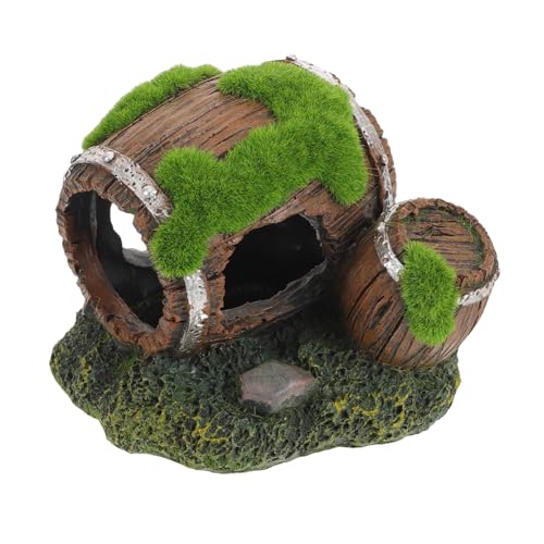 SEWOART Fish Hideout Höhle Aquarium Versteck Fische Barrel Design Attraktive Fischhöhle Versteck für Garnelen und Fische Sicherer Unterschlupf für Süßwasser Aquarien von SEWOART