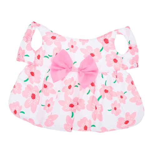 SEWOART Floral Sommerkleid Atmungsaktiv Leicht Small Dog Clothes für Dachshund Kleine Rassen mit Farbtreuem Stoff und Einfachem Ausziehen von SEWOART