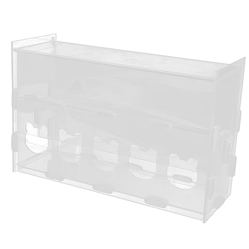 SEWOART Futterautomat Wachtel-Feeder Container Futternäpfe Für Papageien Futterspender Für Wachteln Hühnerfütterungstrog Geflügel Bausatz Spülmaschine Haustier Acryl Transparent von SEWOART