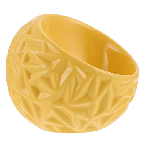 SEWOART Futternapf Kätzchen-Feeder Schüssel Futterspender Katzennäpfe Whisker erzogen Fütterung katzengeschenke Katzen dekorativer Fressnapf Slow Feeder Katzennapf Keramik Yellow von SEWOART