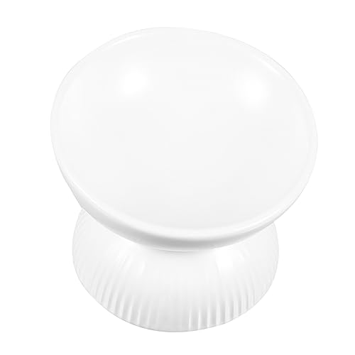 SEWOART Futternapf für Haustiere Rutschfester Katzennapf Futterspender Essen drinnen Schlüssel Wohnung pet Water Bowl pet Supplies Haustierwasserschale Wassernapf für Katzen Keramik Weiß von SEWOART