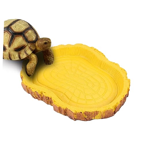 SEWOART Futternapf Für Reptilien Eidechsen Und Spinnen-imitationsrinde Wasserteller Für Aquarien-Gestaltung Aus Harz Sicher Und Ungiftig von SEWOART