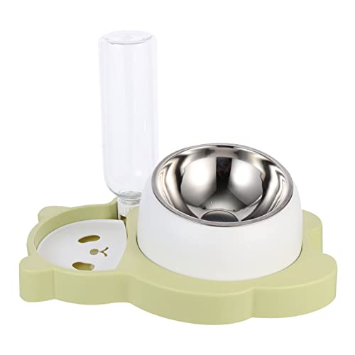 SEWOART Futternapf für Haustiere einstellbar Schüssel erzogen Schnurrbart Futterspender Dog Bowl hundeschale dogbowl cat Bowl katzenfutter Katzennäpfe entzückender Katzennapf Plastik Green von SEWOART