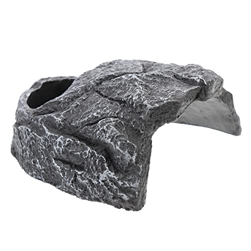 SEWOART Gecko Käfig Reptiliendekor Mit Haube Höhle Reptilien-wärmelampe Schlange Schildkrötenplattform Schildkröten -backenplattform Reptilienzwiebel Verstecken Baumfinger Grey von SEWOART