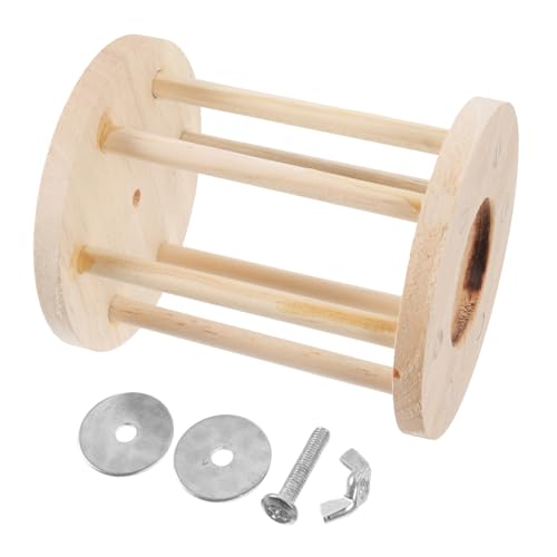 SEWOART Grasrahmen Hasen heuraufe Kaninchenfutter Heubehälter Heucontainer Heuschale Meerschweinchen Heu Hamster Wurf Stand groß Kleiner Futterautomat Futterstelle für Kaninchen Holz Khaki von SEWOART