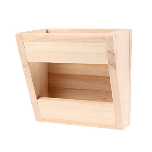 SEWOART Grasschale Stand Pet Feeder Käfigeinlagen Für Meerschweinchen Ratte Versteck Für Meerschweinchen Tablett Mülleimer Futterstelle Für Kaninchen Klein Schüssel Essen Bambus von SEWOART