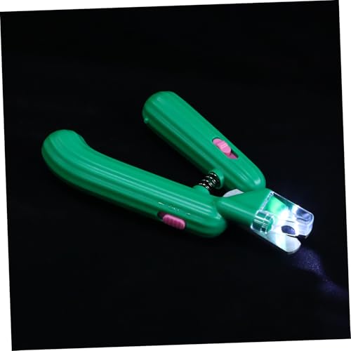 SEWOART Grüner Kaktus Nageltrimmer mit Licht und Rutschfestem Griff für Katzen und Hunde Sicheres Grooming Werkzeug für Anfänger und Erfahrene Tierhalter von SEWOART