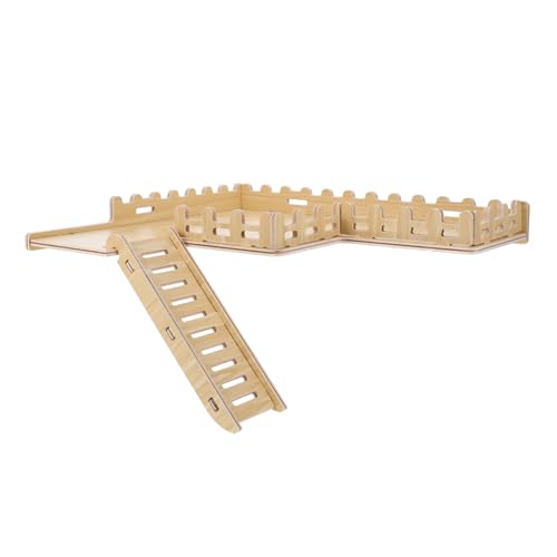 SEWOART Hamster Käfigplattform Holz Mit Leiter Und Zaun Holz Habitat Zwerg Hamster Aktivität Spielplatz Käfigzubehör Für Kleine Haustiere SEWOART Hamster Käfigplattform Holz Mit Leiter Und Zaun Holz Habitat Zwerg Hamster Aktivität Spielplatz Käfigzubehör Für Kleine Haustiere von SEWOART