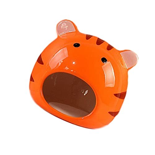 SEWOART Hamster Nest aus Keramik nagerhaus Hamsterhaus Keramik Haustierhaus Tierbett für Hamster Rennmaus Hütte Kleintierkeramik Dekoratives Hamster -Versteck Cartoon-Hamsterbett Orange von SEWOART