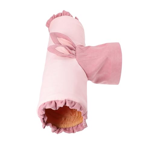 SEWOART Hamster Tunnel Haustier Kleine Tiere Nisten Winzig Nest Warmes Hamsterhaus Drinnen Stoff Rosa von SEWOART
