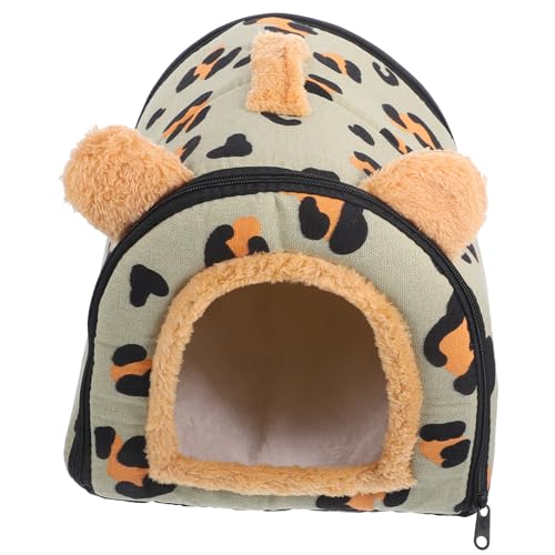 SEWOART Hamsterhaus Leopardenmuster Für Kleintiere Als Schlafplatz Und Versteck Im Käfig Bequemer Und Warmer Unterschlupf Für Winter von SEWOART
