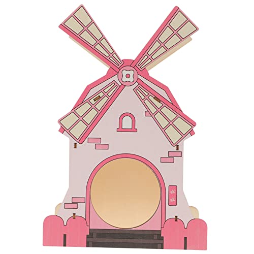 SEWOART Natürliches Holz Hamster Windmühle Versteck Gemütliche Betthöhle Für Meerschweinchen Spielzeug Kleintier Lebensraum SEWOART Natürliches Holz Hamster Windmühle Versteck Gemütliche Betthöhle Für Meerschweinchen Spielzeug Kleintier Lebensraum von SEWOART