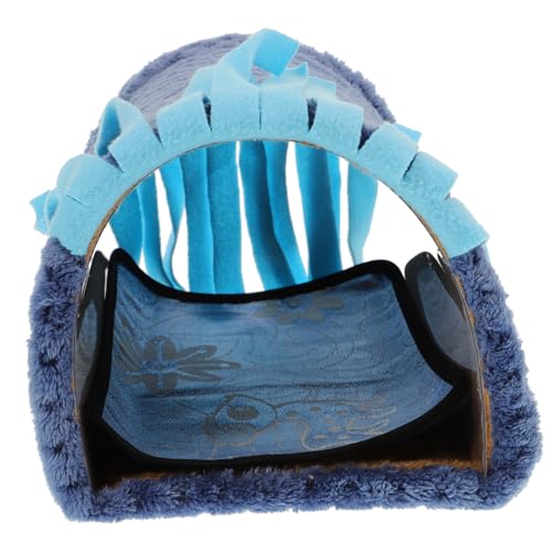SEWOART Hamster-tunnelnest Nahrungssuche Kleine Tiere Nisten Hasen Tunnelnest Für Meerschweinchen Ort Versteck Plüsch Entzückendes Hamsternest Flanell Sky-Blue von SEWOART