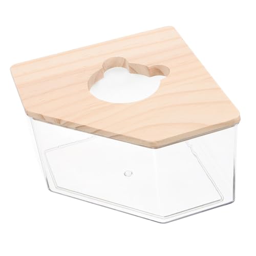 SEWOART Sandbadebox Für Hamster Acryl Mit Holzdeckel Für Kleine Haustiere Und Meerschweinchen SEWOART Sandbadebox Für Hamster Acryl Mit Holzdeckel Für Kleine Haustiere Und Meerschweinchen von SEWOART
