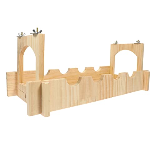 Meerschweinchen-Spielzeugbrücke Kleintierkäfig-Zubehör Holzbrücke für Haustierhabitate Hamsterversteck Spielzeug Chinchilla-Laufstall-Zubehör von SEWOART