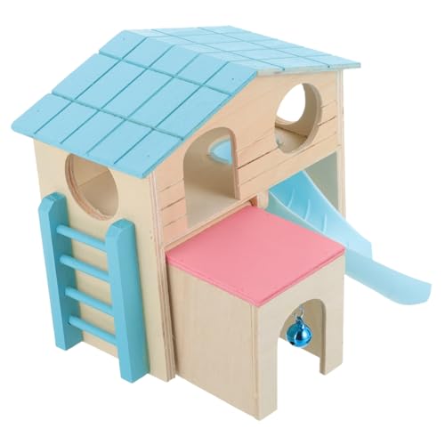 SEWOART Hamsterhaus Aus Holz Spielzeug Mit Leiter Und Rutsche Versteck Für Hamster Und Kleintiere Robust Und Langlebig SEWOART Hamsterhaus Aus Holz Spielzeug Mit Leiter Und Rutsche Versteck Für Hamster Und Kleintiere Robust Und Langlebig von SEWOART