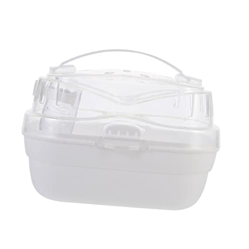 SEWOART Hamsterkäfig Hamster Tragetasche Innenkäfig Rennmaus Tragen Hamster -Rucksack Träger Katzentransporter Kleiner Tierkäfig Hamsterfall Reisetaschen Ratte Pp Weiß von SEWOART