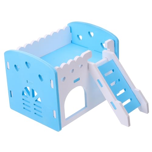 SEWOART Hamsternest Hamster hamsterspielzeug Hamsterhaus kleintierhaus hamsterzubehör gemütlich Vlies Hängematte Zwinger empfindliches Hamsterversteck Rattenvorräte PVC Sky-Blue von SEWOART